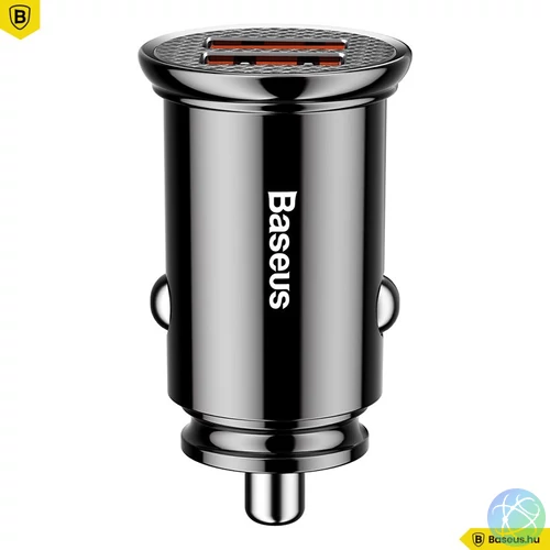 Baseus Circular Car Charger Black töltő
