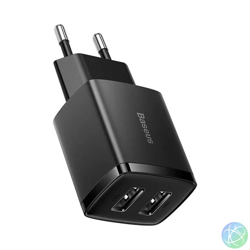 Baseus 2xUSB-A 10,5W Quick Charger Black töltő