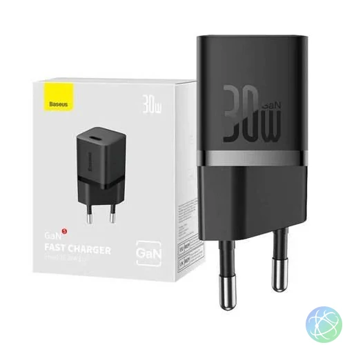Baseus GaN5 Mini USB-C Charger Black töltő