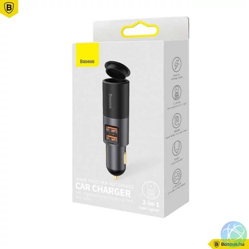 Baseus Share Together Car Charger Grey töltő