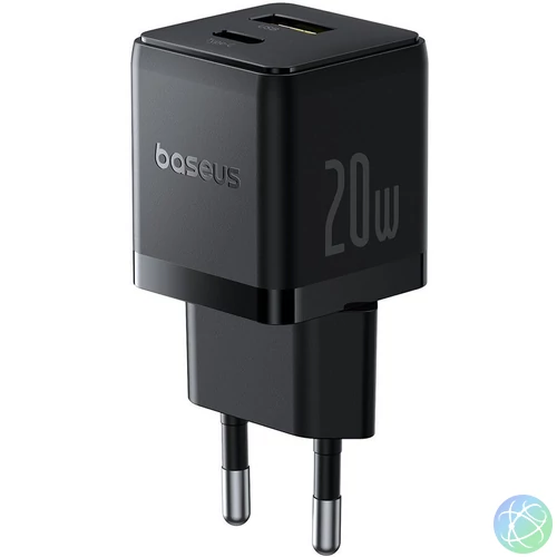 Baseus Palm USB-A/C Adapter 20W Black töltő
