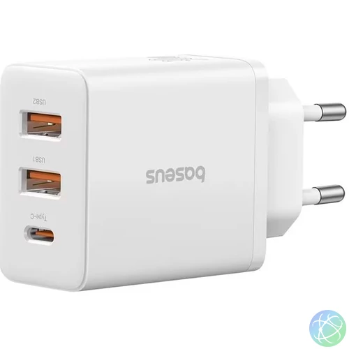 Baseus Cube Fast Charger 2U+C 30W EU Moon White töltő