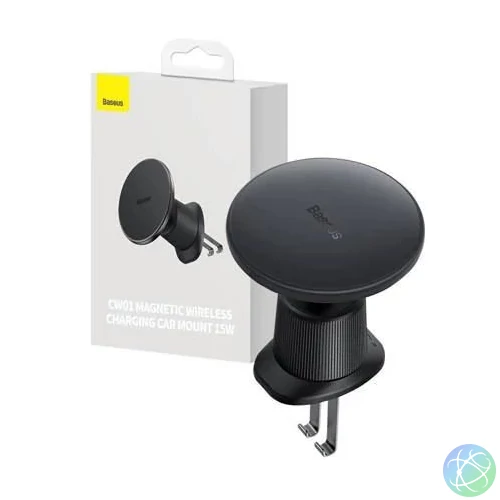 Baseus CW01 15W Magnetic Wireless Charging Car Mount Black