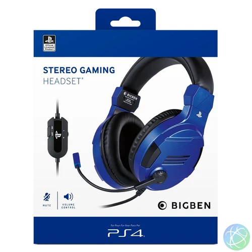Bigben Interactive Stereo Gaming Headset V3 Blue (PS4)