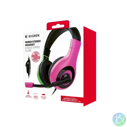 Bigben Interactive Stereo Gaming Headset V1 Nintendo Switch Pink/Green
