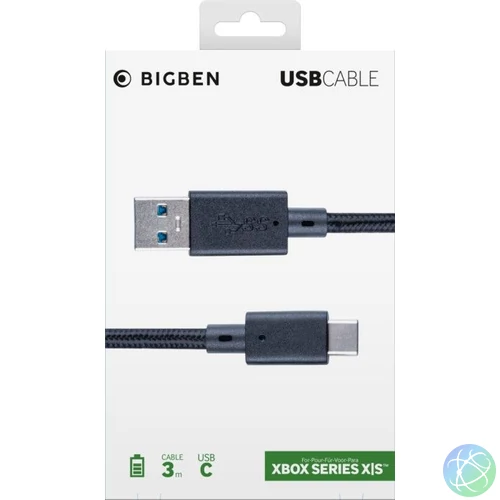 Bigben Interactive XBOX Series X USB-C Charging and Data Cable 3m Black kábel