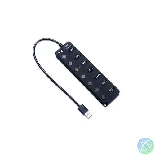 BlackBird BH1374 USB 3.0 HUB 7 port Black usb hub