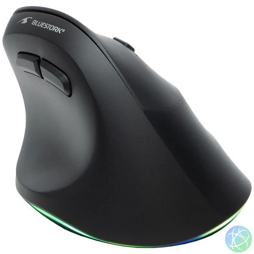 Bluestork M-WL-ERGO-LUMI Wireless Mouse Black egér
