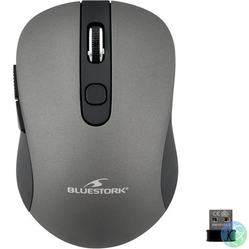 Bluestork Office 60 Wireless Mouse Grey egér