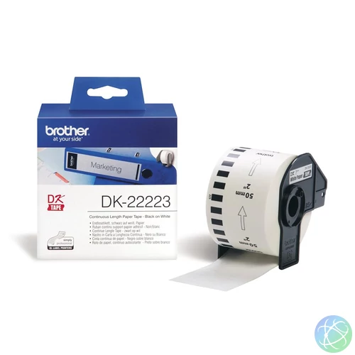 Brother DK-22223 folytonos szalagcímke 50mm x 30,48m öntapadós White címkenyomtató szalag