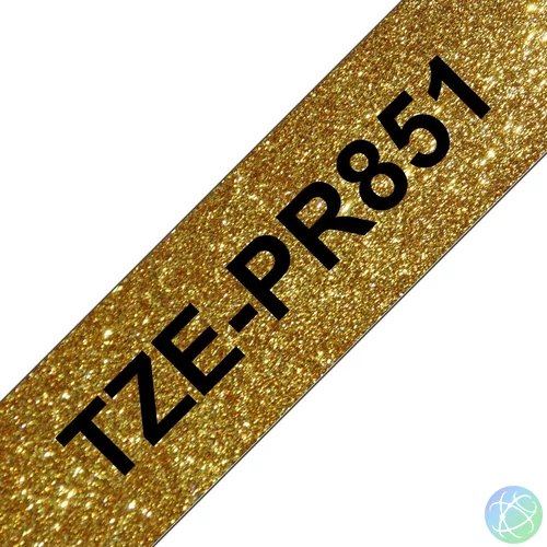 Brother TZe-PR851 laminált P-touch szalag (24mm) Black on Gold - 8m címkenyomtató szalag