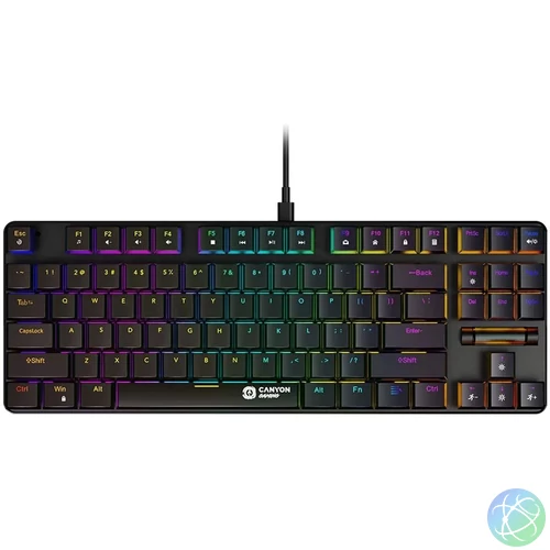 Canyon GK-50 Cometstrike Gaming keyboard Black HU billentyűzet