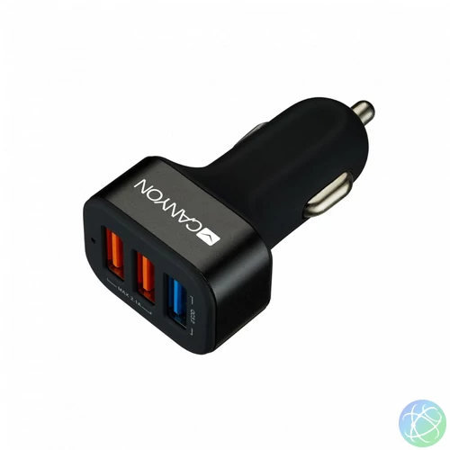 Canyon CNE-CCA07B Triple USB Car Charger Black töltő