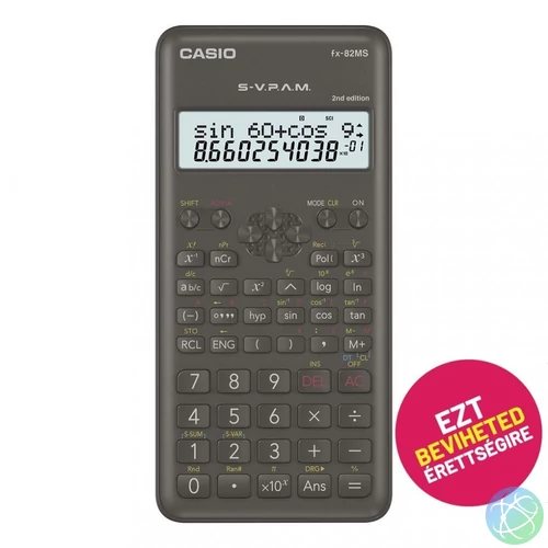 Casio FX 82MS 2E Tudományos számológép Black