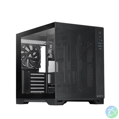 Chieftec Visio Air Tempered Glass Black gépház
