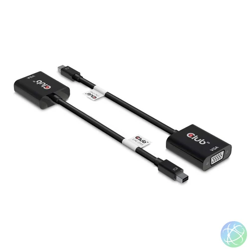 Club3D MiniDisplayPort to VGA Active Adapter M/F Black speciális átalakító