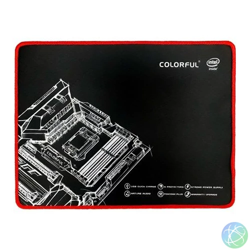 Colorful Small Gaming Egérpad Black