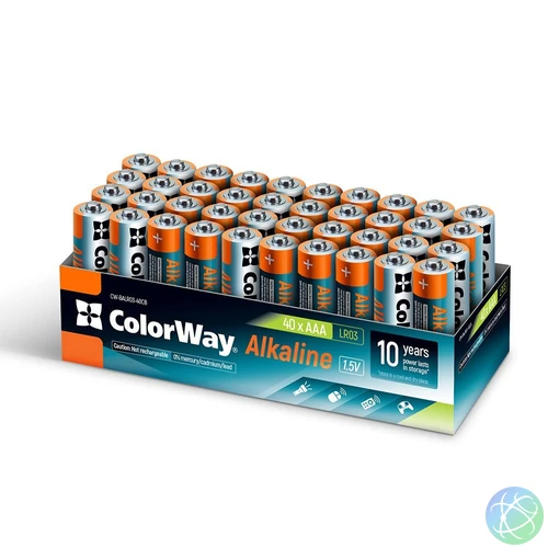 ColorWay AAA Alkáli Elem 40 darab/csomag