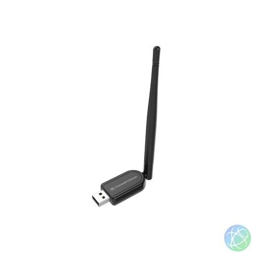 Conceptronic  ABBY07B Long Range Bluetooth 5.1 USB Adapter with External Antenna Black