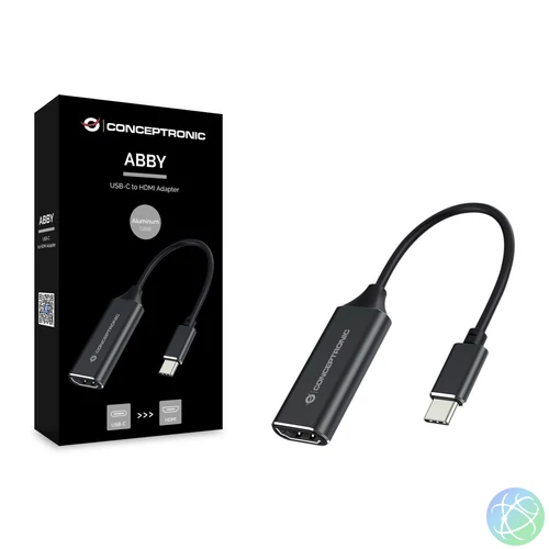 Conceptronic  ABBY03B USB-C to HDMI Adapter Black speciális átalakító