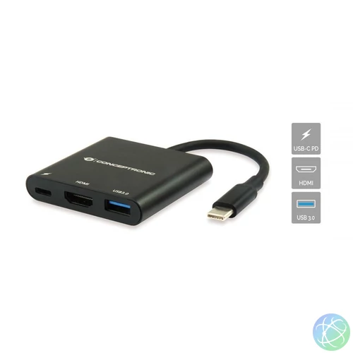 Conceptronic  DONN01B 3in1 USB3.2 Gen 1 Docking Station Black