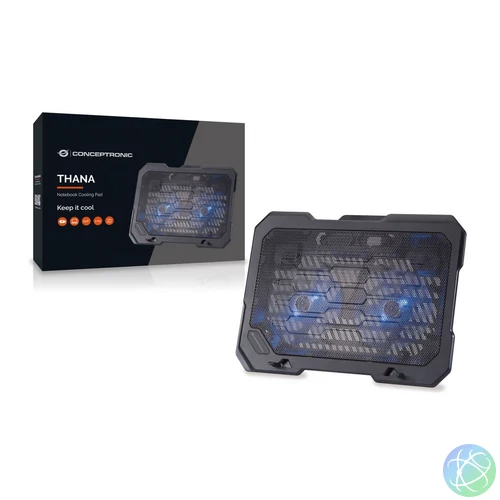 Conceptronic  THANA01B 2-Fan Laptop Cooling Pad Black