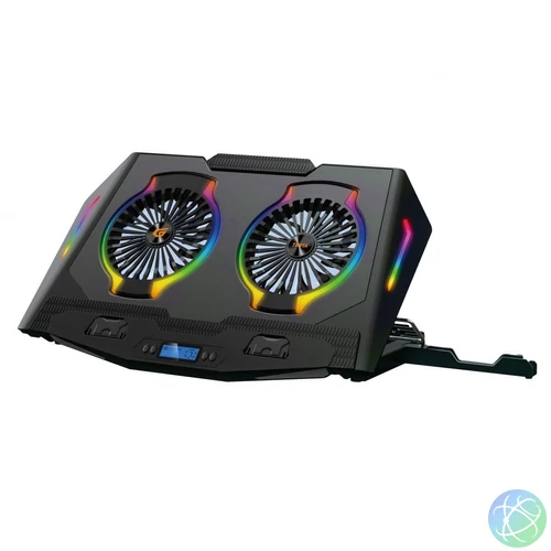Conceptronic  THYIA02B ERGO RGB 2-Fan Gaming Laptop Cooling Pad with Mobile Holder Black
