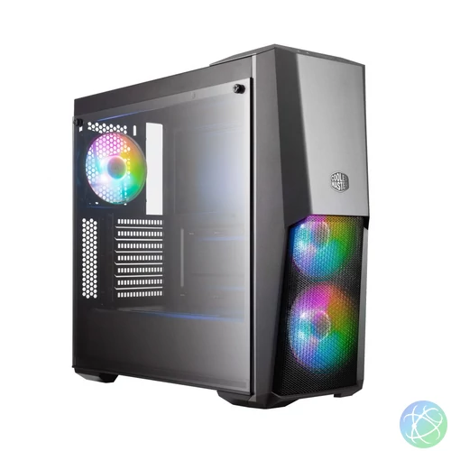 Cooler Master MasterBox MB500 ARGB Tempered Glass Black gépház