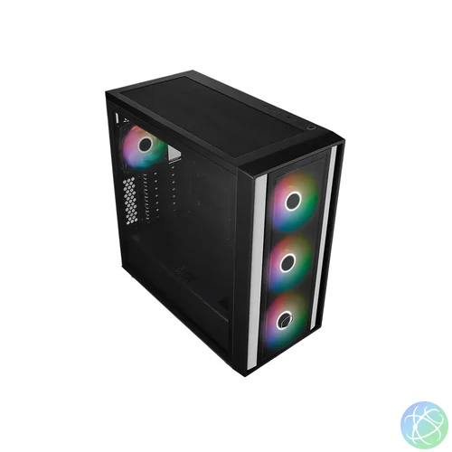 Cooler Master MasterBox MB600L Tempered Glass Black gépház