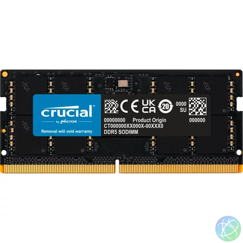 Crucial 32GB DDR5 4800MHz SODIMM notebook memória