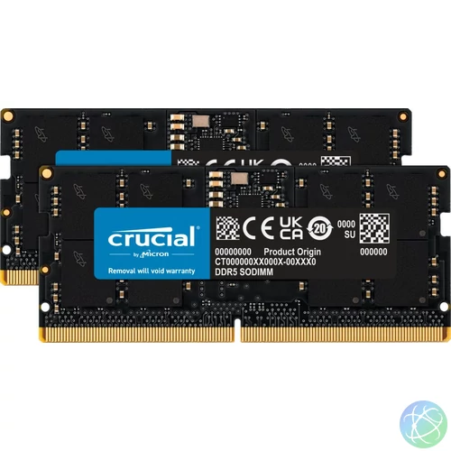 Crucial 32GB DDR5 5600MHz Kit(2x16GB) SODIMM notebook memória