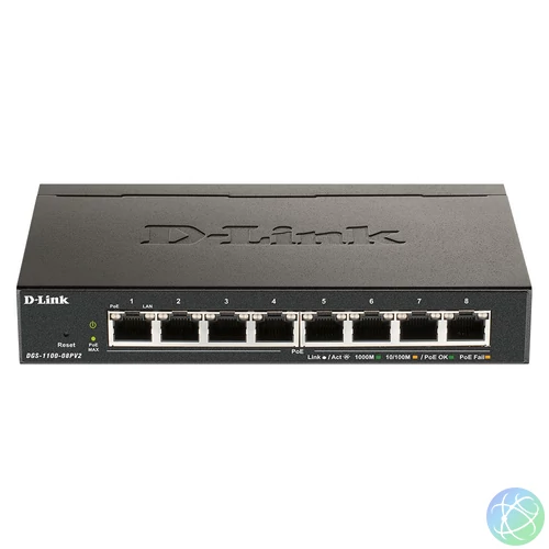 D-Link DGS-1100-08PV2 8-Port Gigabit PoE Smart Managed Switch