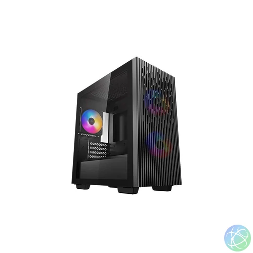 DeepCool Martexx  40 3FS Tempered Glass Black gépház