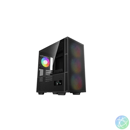 DeepCool CH560 DIGITAL Tempered Glass Black gépház