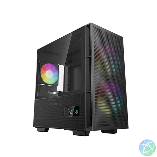 DeepCool CH360 Digital Tempered Glass Black gépház