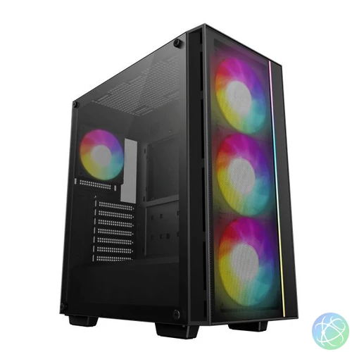 DeepCool Matrexx 55 Mesh V4 C Tempered Glass Black gépház