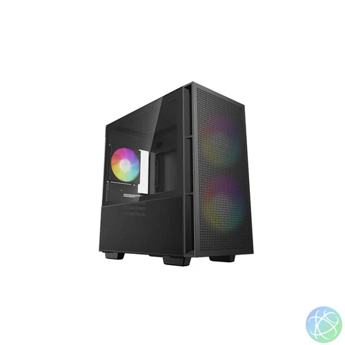 DeepCool CH360 Tempered Glass Black gépház