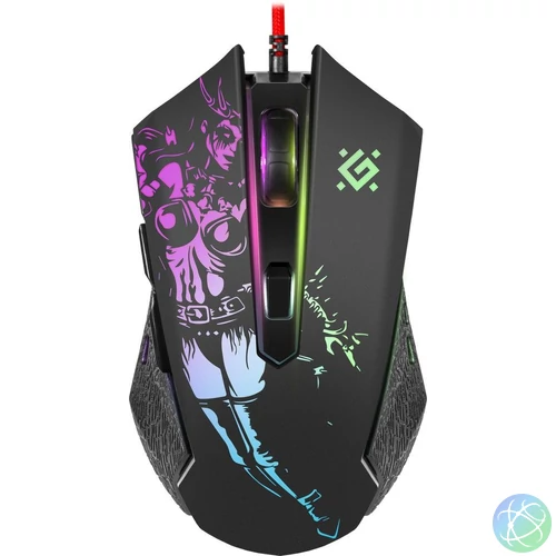 Defender GM-933 Sin''Sister RGB Gaming Mouse Black egér