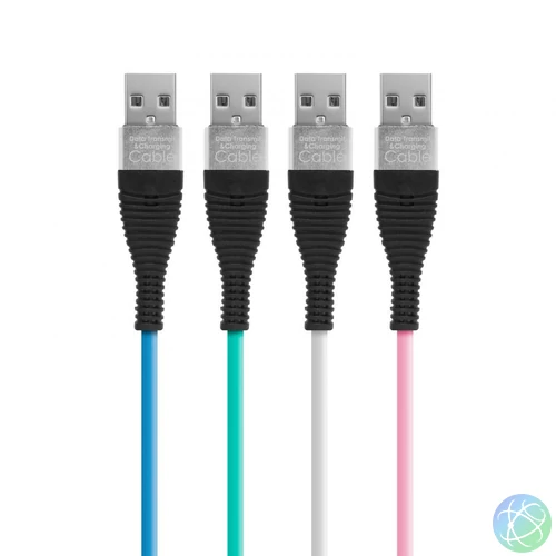 Delight Android microUSB adatkábel szilikon bevonat 1m (több szín)