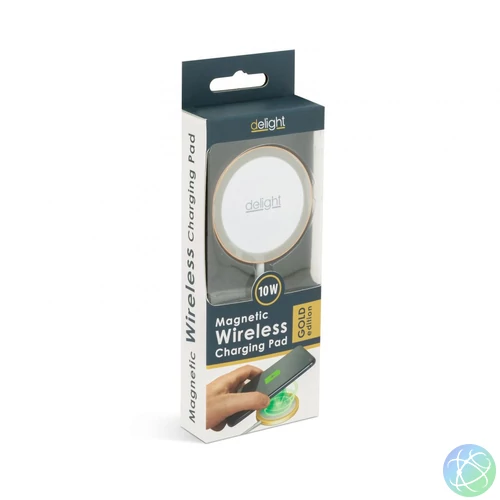 Delight Mágneses vezeték nélküli töltőpad Type-C Gold