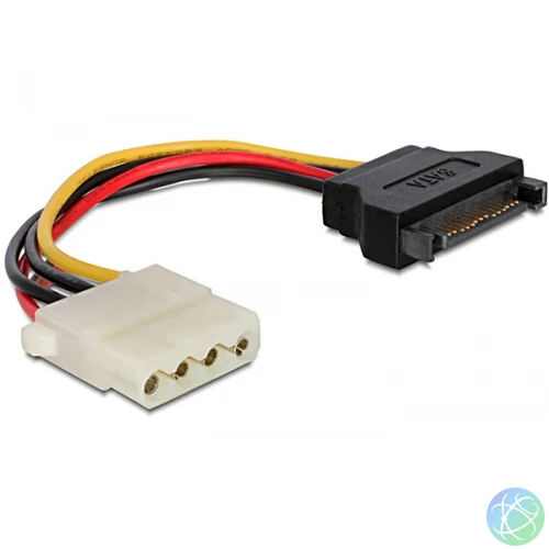 DeLock Power Cable SATA 15 pin female > 4 pin female 0,12m kábel