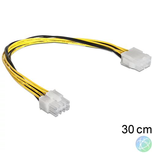 DeLock Extension Cable Power 8 pin EPS male > female 0,3m kábel