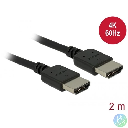 DeLock HDMI -HDMI Premium cable 2m Black kábel