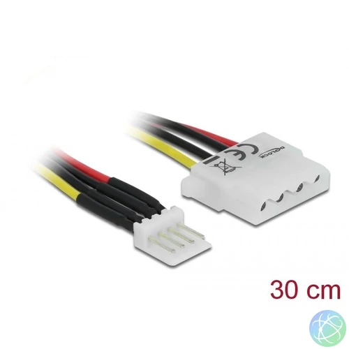DeLock Power Floppy 4 pin male > Molex 4 pin female 30cm Cable kábel