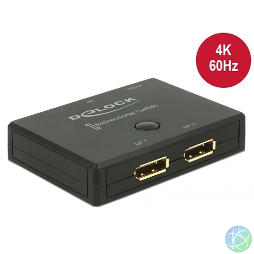 DeLock Displayport 2 - 1 Switch bidirectional 4K 60 Hz