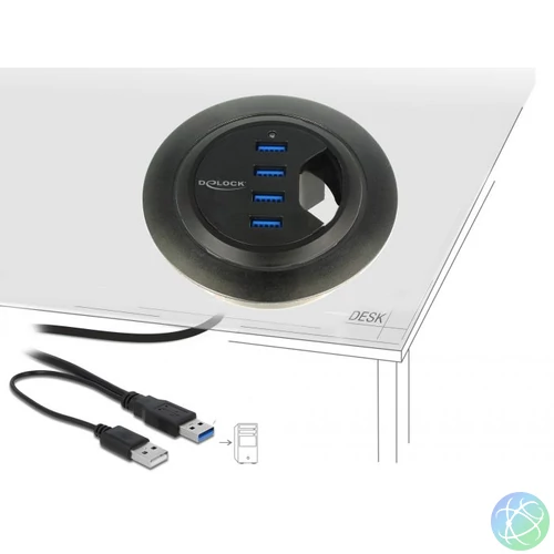 DeLock In-Desk Hub 4 Port USB 3.0 usb hub