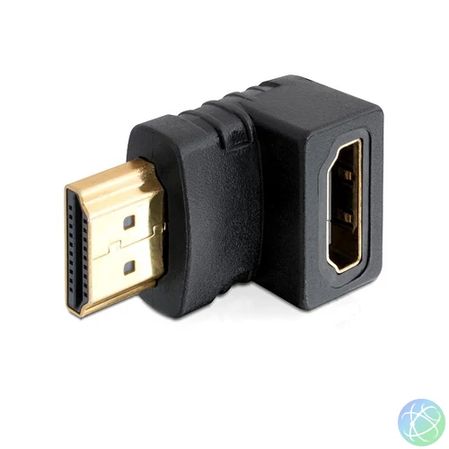 DeLock Adapter HDMI male > HDMI female 90° down speciális átalakító