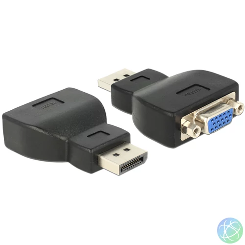 DeLock Adapter Displayport 1.1 male > VGA female Black speciális átalakító