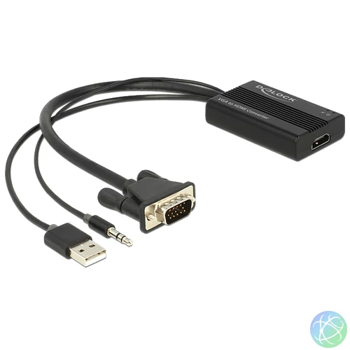 DeLock VGA to HDMI Adapter with Audio speciális átalakító