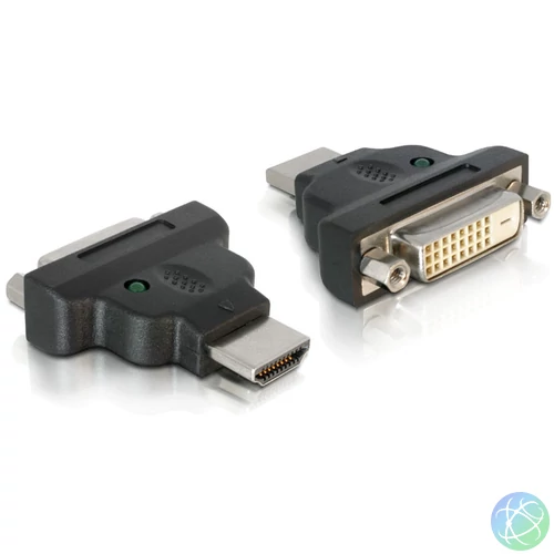 DeLock HDMI male to DVI-D (Dual Link) (24+1) female LED adapter speciális átalakító